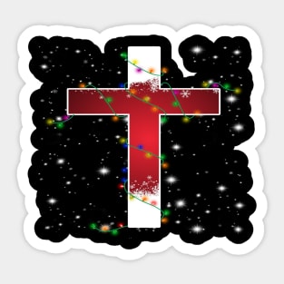 The Cross Christmas Day Costume Gift Sticker